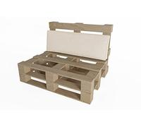 chilly pilley Coussin De Palette EU Coussin D'assise Dossier Mousse Froide Flocons De Mousse Rembourrage Plusieurs Tailles Et Couleurs (Coussin De Dos 120x40x12cm, Crème)