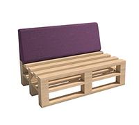 chilly pilley Coussin De Palette EU Coussin De Jardin Intérieur Extérieur Lavable Amovible Coussin De Siège Coussin De Dos (Coussin De Dos 120x40x10/20, Violet)