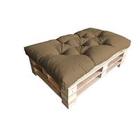 chilly pilley Coussin De Palette EU Flocons De Mousse pour Meublespalette Dossier De Canapé Coussin De Siège Coussin Latéral Ensemble Coussins Nombreuses (Coussin D'assise 120 x 60 Marron)