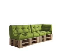 chilly pilley Coussin De Palette EU Imperméable Coussin De Jardin Imperméable Flocons De Mousse Plusieurs Tailles Et Couleurs (Set 5 ER. Vert)