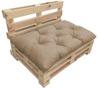 chilly pilley Coussin De Palette EU Imperméable Coussin De Jardin Imperméable Flocons De Mousse Plusieurs Tailles Et Couleurs (Coussin D'assise 120 x 60. Cappuccino)