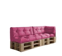 chilly pilley Coussin De Palette EU Imperméable Coussin De Jardin Imperméable Flocons De Mousse Plusieurs Tailles Et Couleurs (Set 5 ER. Rose)