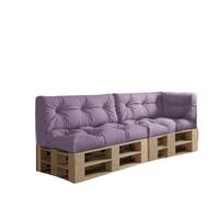 chilly pilley Coussin De Palette EU Imperméable Coussin De Jardin Imperméable Flocons De Mousse Plusieurs Tailles Et Couleurs (5er Set FliederBleu)