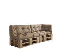 chilly pilley Coussin De Palette EU Imperméable Coussin De Jardin Imperméable Flocons De Mousse Plusieurs Tailles Et Couleurs (Set 5 ER. Cappuccino)