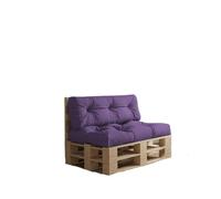chilly pilley Coussin De Palette EU Imperméable Coussin De Jardin Imperméable Flocons De Mousse Plusieurs Tailles Et Couleurs (Set 2er. Violet)