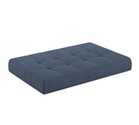 chilly pilley Coussin De Palette EU Matelassé Coussin De Jardin Plusieures Tailles Et Couleurs Intérieur Et Extérieur (Bleu Foncé, 120x80x15cm)