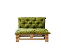 chilly pilley® Coussin de Palette matelassé avec Rembourrage en Flocons de Mousse - Coussin d'assise et Dossier - intérieur et extérieur, Plusieurs Couleurs - Vert