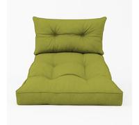 chilly pilley Coussin Fauteuil en Rougein avec Rembourrage Ensemble Coussins Coussin De Siège Matelassé Dossier Assise (Set: 1x Coussin D'assise 80x60x10, Dossier 60x40, Vert)