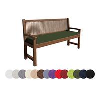 chilly pilley Coussin Impermeable De Banc Housse Amovible Lavable Zip avec Passants Coussin pour Banc De Jardin Terrasse (100x50x5, Vert Foncé)
