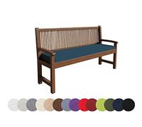chilly pilley Coussin Impermeable De Banc Housse Amovible Lavable Zip avec Passants Coussin pour Banc De Jardin Terrasse (100x60x5, Bleu Foncé)