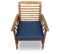 chilly pilley Coussin Impermeable De Chaise Coussin Assise Housse Amovible avec Zip Ensemble De Coussin De Jardin (2 Stücke 40 x 40 x 5 cm, Bleu Foncé)