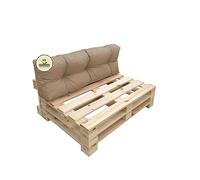 chilly pilley Coussin Palette EU résistant aux UV Flocons De Mousse pour Jardin Canapé/Coussin Dossier Siège Latéral Set Plusieurs Couleurs et Tailles 120x40x15 Caramel