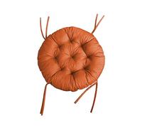 chilly pilley Coussin Rond Impermeable pour Papasan Fauteuil en Rougein Coussin De Fauteuil Jardin Coussin De Siège Matelassé avec Boucles (50cm, Orange)