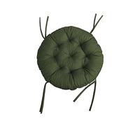 chilly pilley Coussin Rond Impermeable pour Papasan Fauteuil en Rougein Coussin De Fauteuil Jardin Coussin De Siège Matelassé avec Boucles (130cm, Vert Foncé)