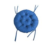 chilly pilley Coussin Rond Impermeable pour Papasan Fauteuil en Rougein Coussin De Fauteuil Jardin Coussin De Siège Matelassé avec Boucles (40cm, Bleu)