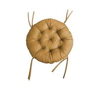 chilly pilley Coussin Rond pour Papasan Coussin De Fauteuil Jardin Coussin De Siège Matelassé avec Boucles (50cm, Chameau)