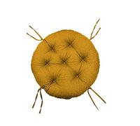 chilly pilley Coussin Rond pour Papasan Coussin De Fauteuil Jardin Coussin De Siège Matelassé avec Boucles (120cm, Chameau)