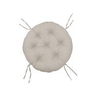 chilly pilley Coussin Rond pour Papasan Coussin De Fauteuil Jardin Coussin De Siège Matelassé avec Boucles (120cm, Crème)