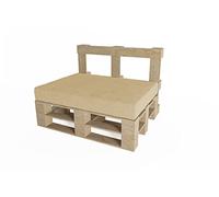 chilly pilley Coussins Palette Euro Coussins De Jardin Lavables Housse Amovible avec Fermeture Plusieurs Couleurs Et Tailles (Coussin D'assise120x60x15 Cappuccino)