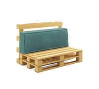 chilly pilley Coussins pour palettes européennes - Housse amovible - Coussin d'assise - Coussin de dossier, plusieurs couleurs (coussin de dossier 120 x 40 x 25/15 cm, turquoise)