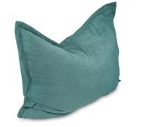 chilly pilley® Pouf Géant L XL XXL Velours Côtelé - Déhoussable - Rembourré - Doux Pouf Salon, Chambre, Enfants & Adultes 100x155 Turquoise