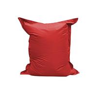 Chilly Pilley Pouf L XL XXL Coussin De Sol Géant pour S'allonger Et S'asseoir - Garniture en Polystyrène, Imperméable, Hydrofuge (100x155, Rouge)