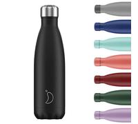 Chilly's Bouteille d'eau - acier inox et réutilisable - Étanche, sans condensation - Noir - 500ml