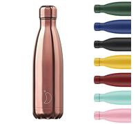 Chilly's Bouteille d'eau pour adultes - Collection adulte - Chromé - Or rose - 500 ml