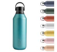Chilly's Gourde Series 2 - Bouteille Isotherme en INOX avec Collerette Souple & Anse - Thermos pour Boissons Chaudes & Froides - Étanche, sans Condensation - Atlantis, 500ml