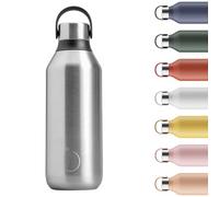 Chilly's Gourde Series 2 - Bouteille Isotherme en INOX avec Collerette Souple & Anse - Thermos pour Boissons Chaudes & Froides - Étanche, sans Condensation - Stainless Steel, 500ml