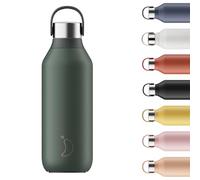 Chilly's Gourde Series 2 - Bouteille Isotherme en INOX avec Collerette Souple & Anse - Thermos pour Boissons Chaudes & Froides - Étanche, sans Condensation - Pine Green, 500ml