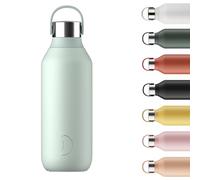 Chilly's Gourde Series 2 - Bouteille Isotherme en INOX avec Collerette Souple & Anse - Thermos pour Boissons Chaudes & Froides - Étanche, sans Condensation - Lichen Green, 500ml