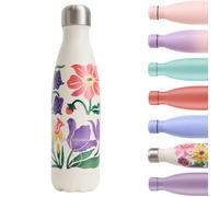 Chilly's Original Gourde - Bouteille Isotherme en Acier Inoxydable, Réutilisable pour Boissons Chaudes & Froides - Étanche, sans Condensation - Spring Flowers, 500ml