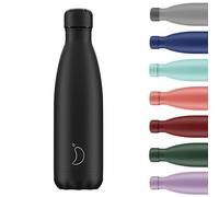 Chilly's Bouteille d'eau - Acier INOX et réutilisable - Étanche, sans Condensation - Tout Noir - 260ml