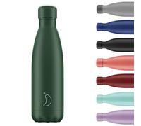 Chilly's Original Gourde - Bouteille Isotherme en Acier Inoxydable, Réutilisable pour Boissons Chaudes & Froides - Étanche, sans Condensation - Matte - All Green, 500ml