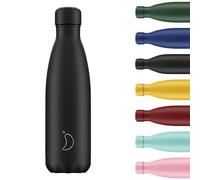 Chilly's Bouteille d'eau - Acier INOX et réutilisable - Étanche, sans Condensation - Tout Noir - 750ml