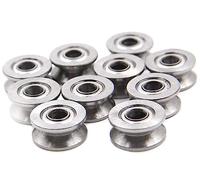 Chiloskit Lot de 20 roulements à billes en métal de 1,5 mm de profondeur avec rainure en V, 4 x 13 x 6 mm