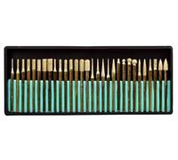 Chiloskit Lot de 30 têtes de meulage diamantées compatibles avec l'outil rotatif Dremel Craftsman pour jade, bijoux, pierre, meulage en céramique, sculpture et polissage