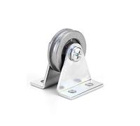 Chiloskit - Poulie de câble à roulement avec support triangulaire/L - Roue rainurée en U avec base