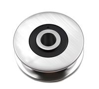 Chiloskit - Roulements à billes en acier inoxydable - 8 mm - 400 kg - Poulie en métal - Roulements en corde - Pour guide de levage - Diamètre intérieur (50 mm)