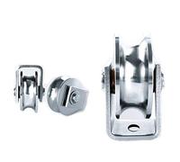 Chiloskit Roulettes coulissantes industrielles en acier inoxydable 304 avec rainure en U et support de fixation - Capacité de 500 kg (U)