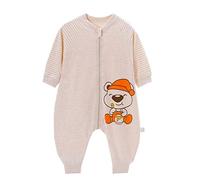 Chils uessy bébé été Gigoteuse avec jambes, 0.5 Tog, petits enfants Unisexe Sac de couchage Baby Soft Grenouillère Pyjama coton Beige Baer Etikett90/Koerpergroesse 75-85cm