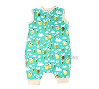 Chils uessy Gigoteuse Bébé sans Manches été Gigoteuse Gigoteuse Sacs de couchage couverture 100% coton 0.5 Tog Été Sleeping Bag Abeille M/Koerpergroesse 80-90cm