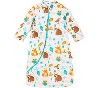 Chilsuessy Gigoteuse avec manches amovibles doux et chaud 2,5 Tog Couverture pour bébé bébé emmaillotage pour bébés garçons filles Ours 2,5 Tog M/6-18 mois