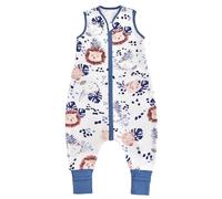 Chilsuessy Gigoteuse Bébé Avec Jambes - 1,5 Tog - 100% Coton - Pour Toute l'Année - Avec Pieds - Motif Zèbre - 80 cm - Pour Taille 85 à 95 cm