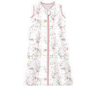 Chilsuessy Gigoteuse Bébé Pyjama d'été sans Manches 100% Coton Tog 0.5 (0.5 Tog/Lapin, 130cm/Taille Bébé 120-140cm)