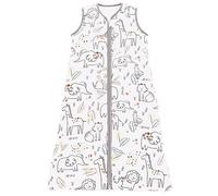 Chilsuessy Gigoteuse Bébé Pyjama d'été sans Manches 100% Coton Tog 0.5, Animaux Peints, 90-105 cm