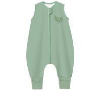 Chilsuessy Gigoteuse d'été pour bébé - Avec pieds - Tog 0,5 - 100 % coton - Pour garçons et filles - Tog 0,5 - Vert - 90 cm - Taille bébé : 100 à 110 cm