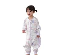 Chilsuessy Gigoteuse d'été pour bébé toutes saisons avec manches amovibles - 1,5 tog - 100 % coton - Avec pieds - Pour garçon et fille - Motif oiseau de printemps - Taille XL - Hauteur : 95-105 cm