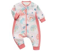 Chilsuessy Gigoteuse d'été pour bébé toutes saisons avec manches amovibles 1,5 Tog 100 % coton pour enfant avec pieds pour garçon et fille Rose colombe L Hauteur 85-95 cm